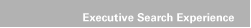 Executive Search Experience